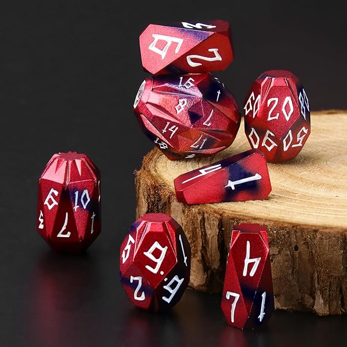 FONVGOGO Metal DND Dice Set for Dungeons and Dragon Dice Collector Gift RPG