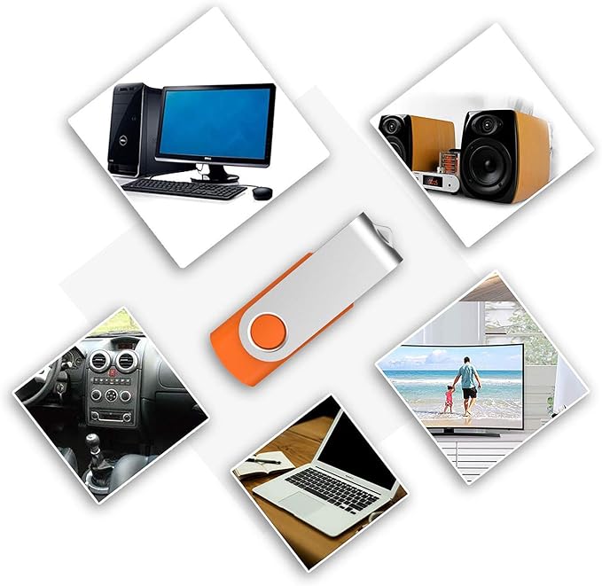 KOOTION 10 X 16 GB USB Flash Drive 16 gb Flash Drive Thumb Drive Memory Stick Pen Drive Keychain Design Orange
