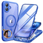 Miracase for iPhone 13 Case 6.1'',Full-Body Magnetic Clear Bumper Case with Built-in 9H Tempered Glass Screen Protector,Military Drop Protection Outdoor Phone Case — iPhone 16