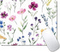 Watercolor Flower Wildflowers Floral Custom Mouse Pad with Non-Slip Rubber, Small Square Design for Wireless Laptop & Computer Mouse Pads for Desk, 9.5 x 7.9 inch Smooth Surface for Gaming & Office