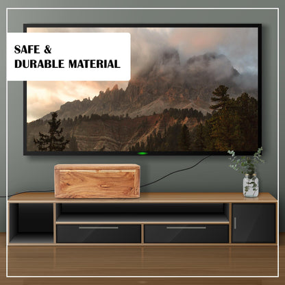 Acacia Cable Management Box - Rustic Design (Natural, Large)