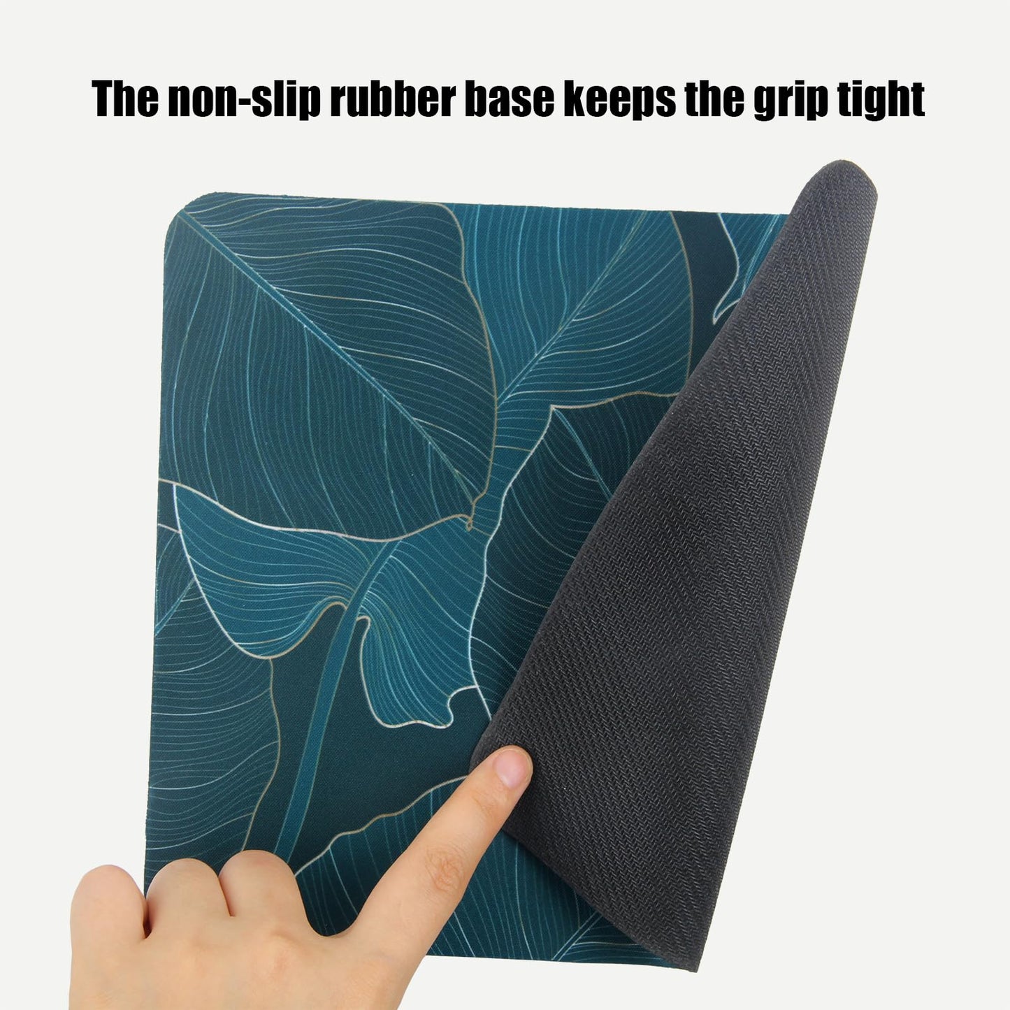 Mouse Pad, Gaming Mouse Pad, Non-Slip Rubber Base Mouse Mat with Designs for Laptop, Computer & Office, 9.5 x 7.9 x 0.12 inches (Leaf)