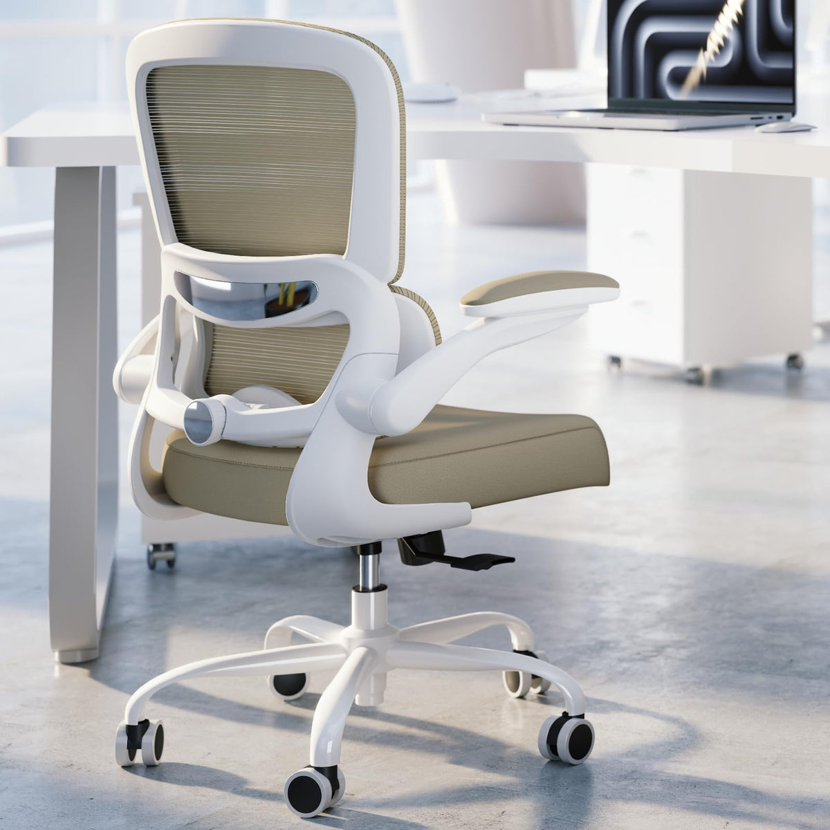 TRALT Office Chair - Ergonomic Desk Chair with Adjustable Lumbar Support, Mesh Computer Chair, Executive Chair for Home Office Comfortable Lumbar Support (1, Deep Blue)