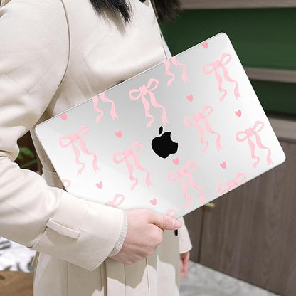 MEEgoodo Case for M4/M3/M2 MacBook Air 13.6 inch Case 2025 2024 2022, Fit Model A3240/A3113/A2681, Laptop Hard Shell with Keyboard Cover Compatible with MacBook Air 13 inch, Trendy Bow & Hearts
