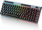RGB Mechanical GamingKeyboard, 78 Keys Hot-Swap Mechanical Keyboard With Magnetic Red Switches, Ergonomic Keyboard with Aluminum Cover/Media Keys/Software/Dual System WiredKeyboard for PC/Mac Gamer