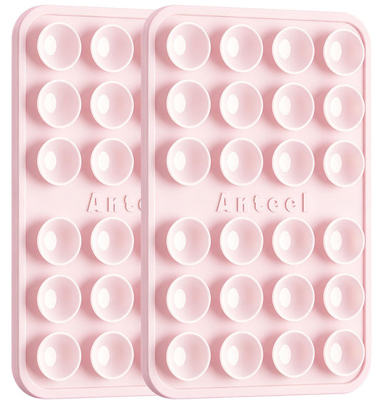 PKYAA Anteel Max - Silicone Suction Phone Case Adhesive Mount, Upgraded Super Strong Grip, Durable, Easy to Use, Hands-Free Sticky Phone Holder for Selfies, Tiktok Videos, 2.56"x3.94" (Translucent)
