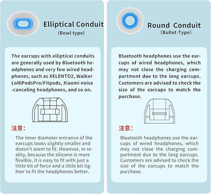 OKCSC 2 Pieces Soft Liquid Silicone Replacement Eartips,Breathable Eartips,Replacement Accessories with Box for Sleep,Study,Travel,Work,Daily Commute,Office,Bullet-Type(1 Pairs L/Blue/No Earphone)