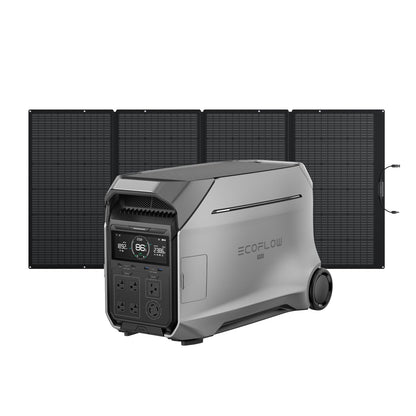 EF ECOFLOW Power Station 4096Wh DELTA Pro 3 with 400W Portable Solar Panel