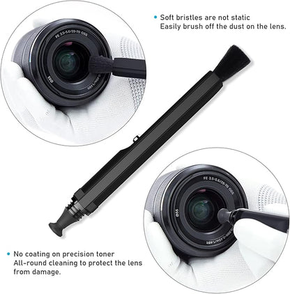 VSGO Professional Lens Cleaning Pen, Double-Ended Lens Brush with Soft Brush and Nano Optical Carbon for Camera, Optical Lenses, and Glasses(V-P01E)