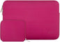MOSISO Laptop Case 13.3 inch, 13-13.3 inch Laptop Sleeve Bag Compatible with MacBook Air/Pro 13/Pro 14 M5 M4 M3 M2 M1, HP Dell ASUS Lenovo, Neoprene Computer Sleeve Bag with Small Case, Rose Red