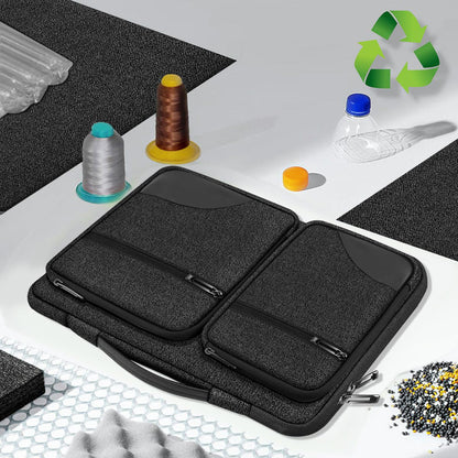 Hseok Laptop Case 15 15.6 16 inch Sleeve with Handle and Hidden Straps,Compatible with MacBook Neo 16",MacBook Pro Air 16" 15", 360°Protective PC Briefcase with 4 Pockets for Accessories,Carbon