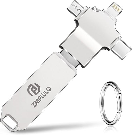 Photo Stick 512GB-Auto-Secure-Backup-USB-Flash-Drive-Saver-Memory-Stick-Photo-Finder for Phone/iPhone/iPad/Android/PC-4-in-1-Thumb-Drive-External-Storage for All Devices,Backup Photos,Videos,Contacts