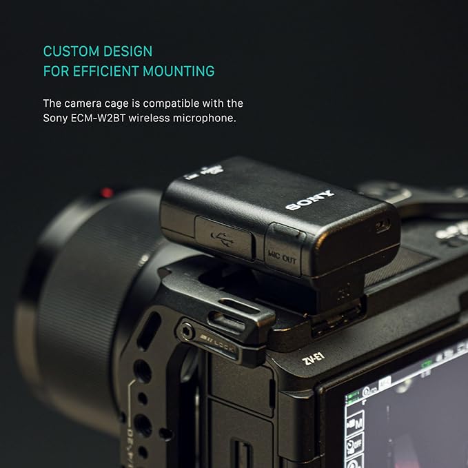 Tilta Full Camera Cage for ZV-E1 | Cold Shoe, NATO Rail, M3 and 1/4"-20 Threads Mounts | Silver