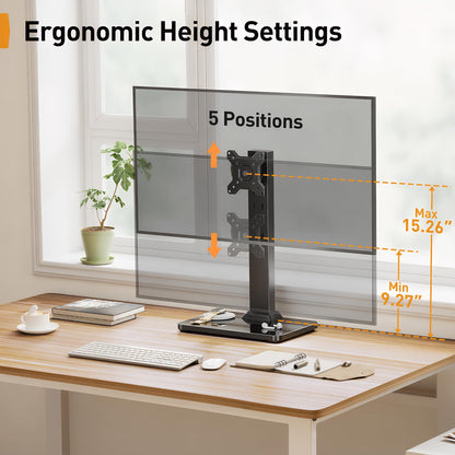Perlegear Single Monitor Stand for 13–34 inch Screens up to 44 lbs