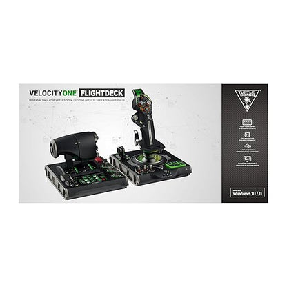 Turtle Beach VelocityOne Flightdeck Universal HOTAS Simulation System Joystick & Throttle for Air & Space Combat Simulation For Windows 10 & 11 PCs – Touch Display & Buttons, 139 Programmable Controls