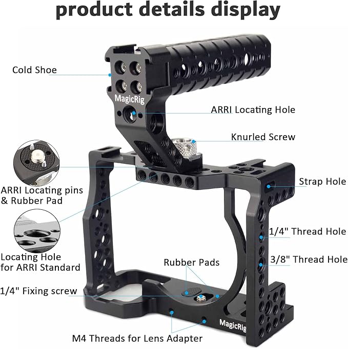 MagicRig A7iii / A7riii Full Camera Cage Rig and ARRI Locating Top Handle