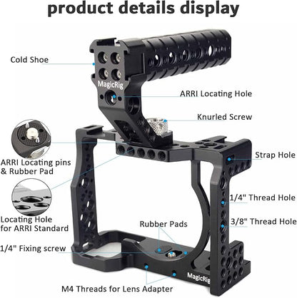 MagicRig A7iii / A7riii Full Camera Cage Rig and ARRI Locating Top Handle