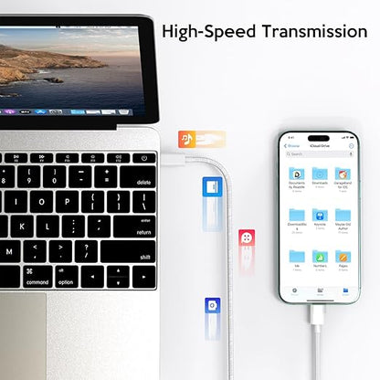 iPhone 16 15 Pro Charger Fast Charging,20W Fast USB C Charger Block 3Pack USBC Type C Fast Charging 6FT Woven Charge Cable for Apple iPhone16 Pro Max/16e/16 Pro/16 Plus/15/15 Pro Max/iPad Pro/AirPods