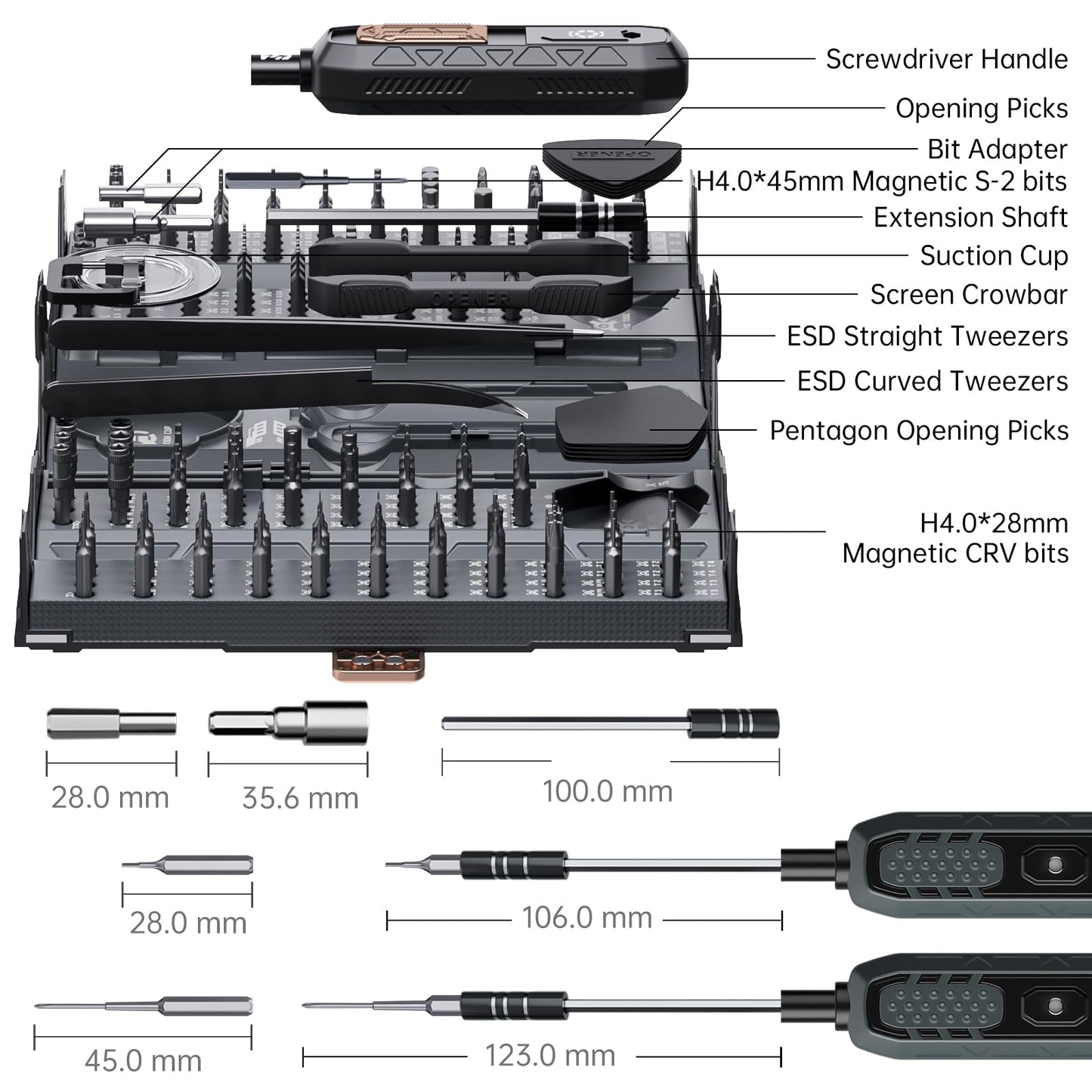 Mini Precision Manual Screwdriver Set,JAKEMY 180 in 1 Laptop Screwdriver Repair Tool Kit,Magnetic Multi-Bit Tiny Manual Screwdriver Bit Kit for DIY,Computer,PS5,Xbox,RC Car,Jewelers,Glasses,Watch,Home