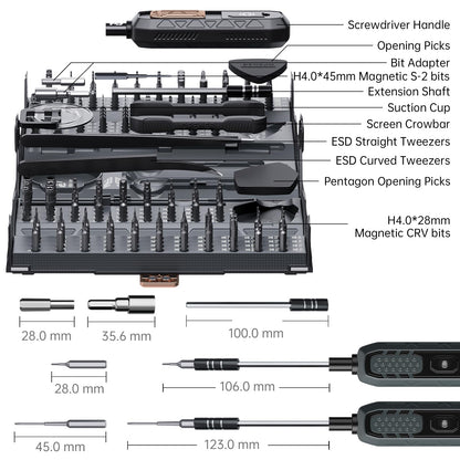 Mini Precision Manual Screwdriver Set,JAKEMY 180 in 1 Laptop Screwdriver Repair Tool Kit,Magnetic Multi-Bit Tiny Manual Screwdriver Bit Kit for DIY,Computer,PS5,Xbox,RC Car,Jewelers,Glasses,Watch,Home