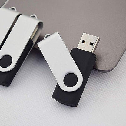 Aiibe 16GB USB Flash Drives - 50 Pack Bulk Thumb Drives, USB 2.0, Zip Drives Wholesale, Black