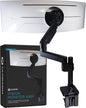 Heavy Duty Monitor Arm for Ultrawide Monitors up to 57" and 44 lbs, Single Desk Stand, Pneumatic Height Adjustable, Modular Extension Arms - Max VESA 100x100, Black, MA20P-S