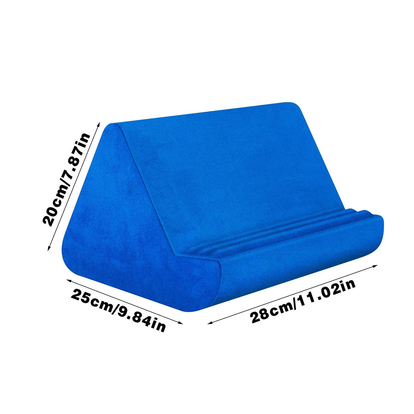 BZVV Tablet Pillow Stand with Pocket,Adjustable 3 Viewing Angle,Lazy Holder for Bed Sofa,Compatible with iPads Tablets eReaders Smartphones Books Magazines