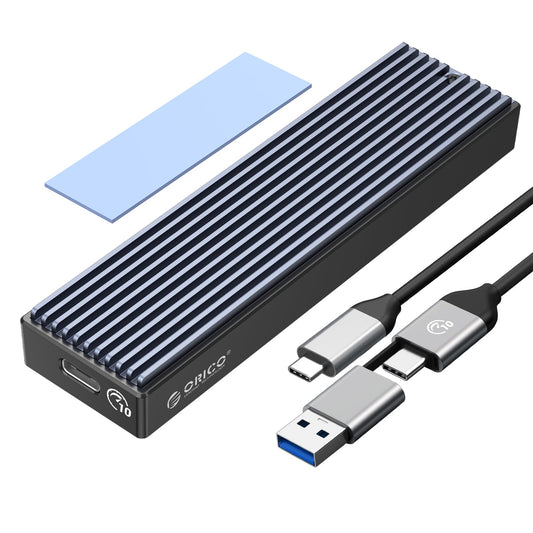 ORICO M.2 NVMe SATA SSD Enclosure, USB 3.1 Gen 2 (10 Gbps) to PCI-E 6Gbps NGFF M-Key / B+M Key SSD Case M.2 Reader Support UASP for Size 2230/2242/2260/2280 SSDs Diskless (M2PVM)