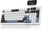 RedThunder K95 Wireless Mechanical Keyboard, TFT Screen & Knob, Tri-Mode BT5.0/2.4GHz/USB-C Hot Swappable Custom, Pre-lubed Linear Switches, Gasket Structure, RGB Gaming Keyboard, Snowy White-Blue