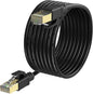 YixHG CAT 8 Ethernet Cable 100 ft, Internet Network Cord, 40Gbps 2000Mhz LAN Wires, High Speed SSTP LAN Cables with Gold Plated RJ45 Connector for Router, Modem, Gaming, Xbox (100 ft)