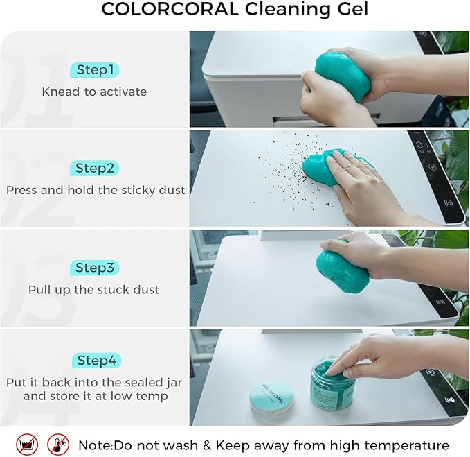 ColorCoral car Cleaning Gel Keyboard Cleaner car Interior Cleaner Kit Blue