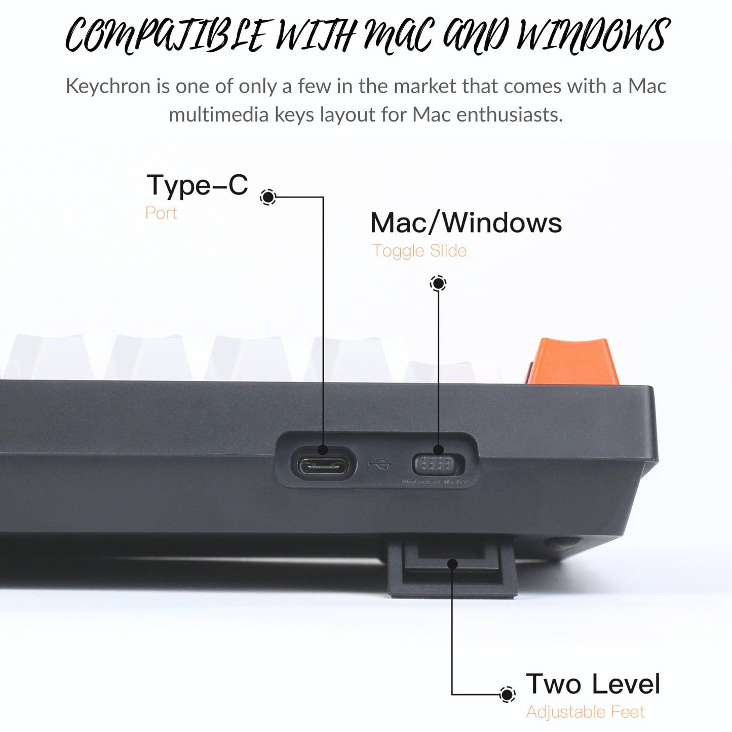 Keychron C1 Wired Mechanical Keyboard TKL, RGB Backlit with Double-Shot ABS Keycaps, 87 Keys Hot-Swappable Pre-lubed Tactile Switch Compatible with Mac Windows