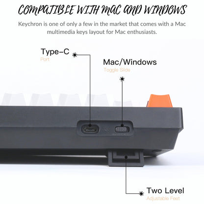 Keychron C1 Wired Mechanical Keyboard TKL, RGB Backlit with Double-Shot ABS Keycaps, 87 Keys Hot-Swappable Pre-lubed Tactile Switch Compatible with Mac Windows
