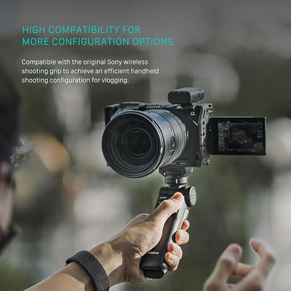 Tilta Half Camera Cage for ZV-E1 | Cold Shoe, NATO Rail, M3 and 1/4""-20 Threads Mounts | Silver