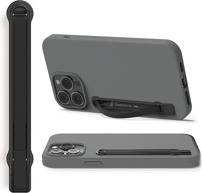SleekGrip Premium: Swappable Phone Stand & Phone Grip - Ultra Thin Convertible Grip Holder Fits Most iPhone and Android Cases, Phone Strap Compatible with Wireless Chargers and Car Mounts