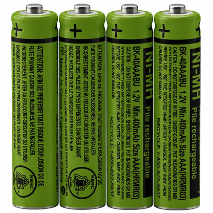 Cerepros 4-Pack BK-40AAABU 1.2V 400mAh Replacement Battery Pack for Panasonic Cordless Phone Handset BK40AAABU