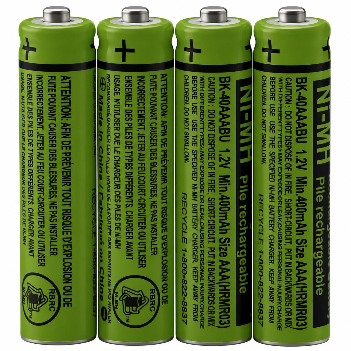 Cerepros 4-Pack BK-40AAABU 1.2V 400mAh Replacement Battery Pack for Panasonic Cordless Phone Handset BK40AAABU