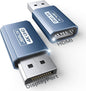 4K DisplayPort to HDMI Adapter 2-Pack, JSAUX DP PC to HDMI Monitor Converter Video UHD 2K@120Hz,4K@30 DP to HDTV Male to Female Uni-Directional adapter Compatible with Dell, Lenovo, HP,GPU, AMD -White