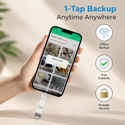True Capacity 256GB MFi Certified iPhone Photo Stick, 3-in-1 Flash Drive