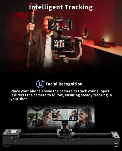 IFOOTAGE Shark Slider Nano II-660 (26 inch) Motorized Camera Shark Slider,Mobile APP/IPS Touch Screen Control,360°Panoramic Shooting,Ultra-Silent,Load up to 7.7lbs