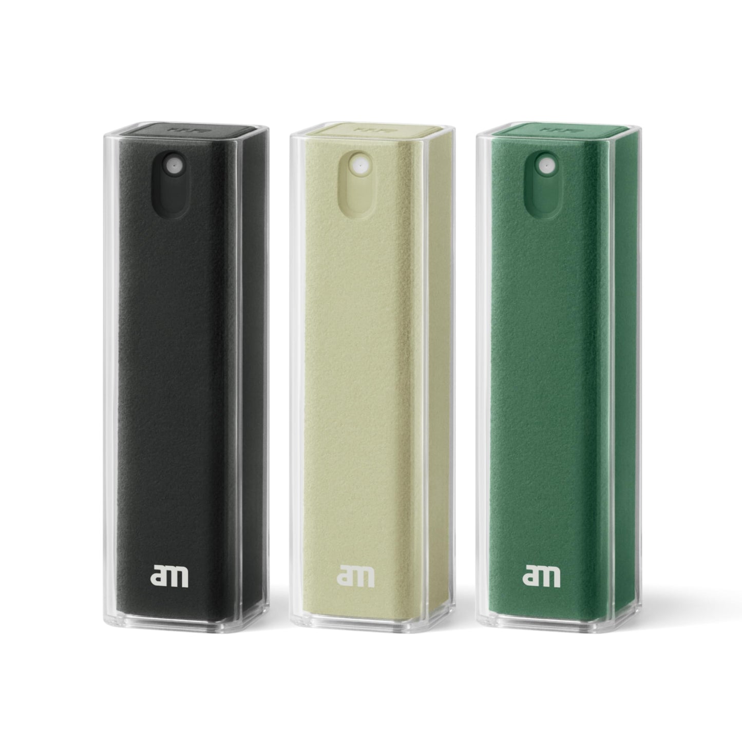 am Mist Screen Cleaner Spray with Microfiber Cloth – Alcohol-Free, Green