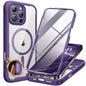 Miracase Designed for iPhone 16 Pro Max Case 6.9'' [Compatible with MagSafe] Full-Body Phone case with Built-in Glass Screen Protector,Drop Proof 16 Pro Max Cover, Purple