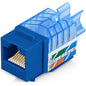 Everest 45° Angled RJ45 Cat5e Keystone Jacks 50-Pack in Blue - Slim Profile Female RJ45 Connectors - Cat 5e Keystone Jack - Compatible with 45° Angled Speed Termination Tool - 45Term (B0BL3GS7ZY)