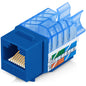 Everest 45 Degree RJ45 Cat6 Keystone Jacks Slim Profile 20-Pack Orange