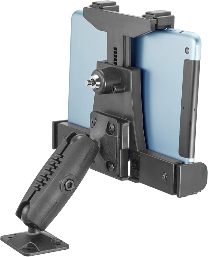iBOLT TabDock Dock'n Lock Bizmount- Heavy Duty Industrial Composite Locking Drill Base Mount for All 7" - 10" Tablets- for Trucks/Vehicles/Wall Mount: Great for ELD, Fleets, and Restaurants