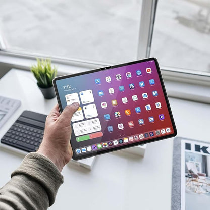FLOLAB ONETIME NanoArmour Screen Protector for iPad Pro 13 Inch M4 2024 Tempered Glass, TruColor, Blue Light Blocker, No Blue Tint, Original Display Color, Ultra Clear, Easy Install, Durable