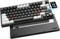 YUNZII AL80 Wireless Mechanical Keyboard,Full Aluminum CNC, Smart LCD Display,Hot Swappable Gasket Mount 75% Layout with Knob,BT/2.4G/USB-C,QMK/VIA Support for Win/Mac (Black, Gateron Zero Switch)