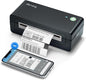Bluetooth Thermal Shipping Label Printer, 4X6 Inkless Label Machine for iOS, Android, Laptop, Wireless Printer for Small Business, Compatible with Amazon, UPS, Shopify, Black