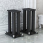 A Pair of Speaker Stands, Bookshelf Speaker Stand Steel Frame Support for Speakers up to 40 kg, Vibration-Absorbing MDF Design, Studio Monitor Stands Improves Sound Quality (60cm/23.6in)