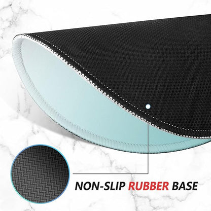 ITNRSIIET Mouse Pad Non-Slip Rubber Base Smooth Surface Stitched Edges Waterproof Durable Compatible with All Mice for Office & Gaming, Desk Accessory, Diameter 8.7 inch, Sky Gradient
